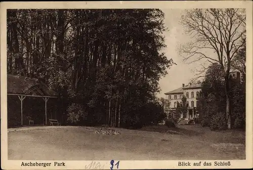 Ak Ascheberg in Schleswig Holstein, Ascheberger Park, Schloss, Teilansicht