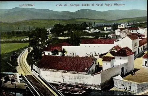 Ak Algeciras Andalusien, Vista del Campo desde el Hotel Anglo Hispano