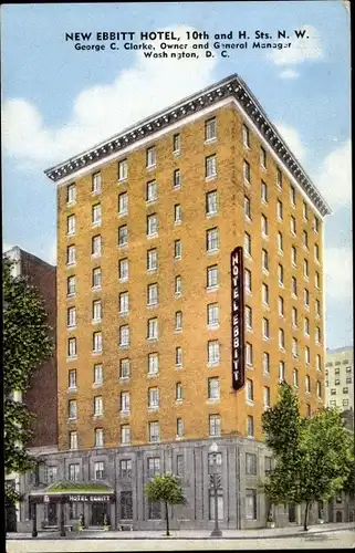 Ak Washington DC USA, New Ebbitt Hotel, 10th and High Street