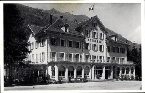 Ak Schweiz, Hotel Meyerhof, St. Gotthard- und Furkapass