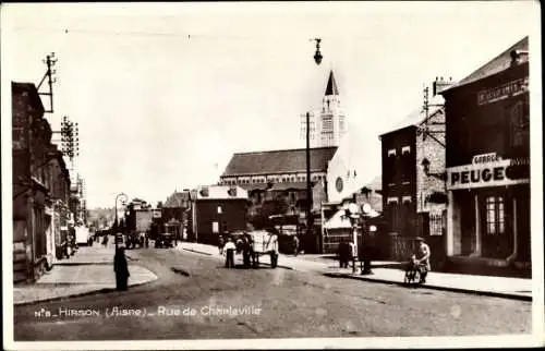 Ak Hirson Aisne, Rue de Chapleville