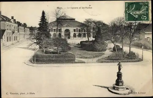 Ak Mer Loir et Cher, Le Square et les Halles