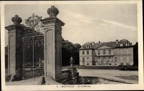 Ak Beuville Calvados, Vue du Château