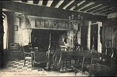 Ak La Chapelle Saint Ouen Eure, Vue intérieur