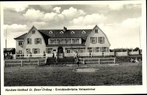 Ak Sankt Peter Ording in Nordfriesland, Kreiskinderheim Heimattreue