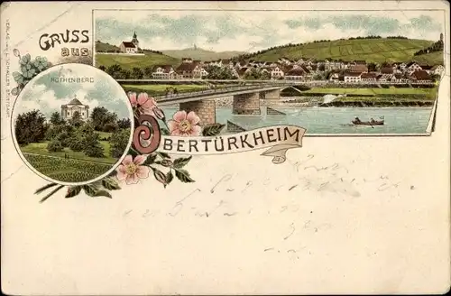 Litho Obertürkheim Stuttgart, Rothenberg, Panorama