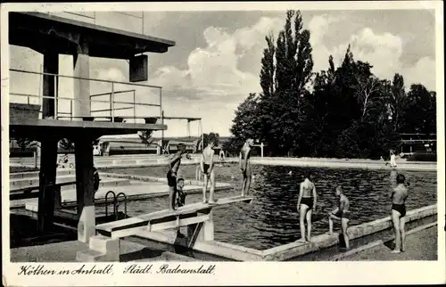Ak Köthen in Anhalt, Städt. Badeanstalt