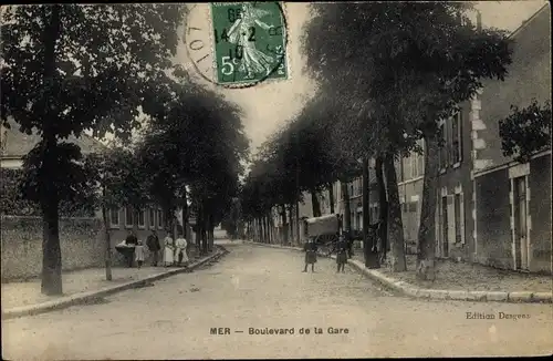 Ak Mer Loir et Cher, Boulevard de la Gare