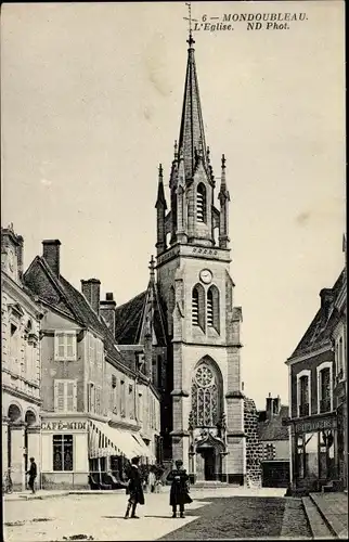 Ak Mondoubleau Loir et Cher, Vue de l'Église