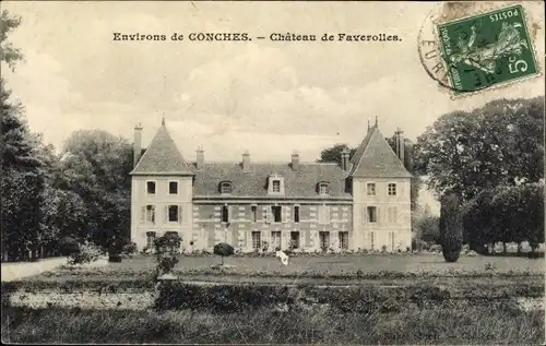 Ak Conches Eure, Château de Faverolles