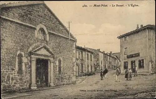 Ak Mont Pilat Loire, Le Bessat, Eglise, Hotel