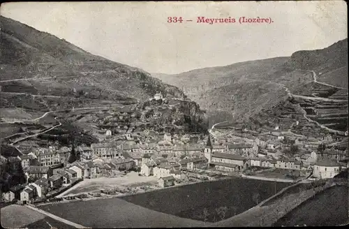 Ak Meyrueis Lozère, Vue generale