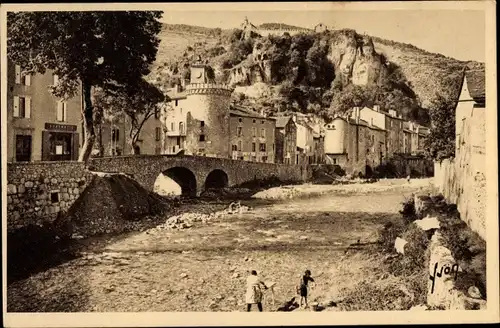 Ak Meyrueis Lozère, Village d'origine tres ancienne situe au confluent du Betuzon et de la Jonte