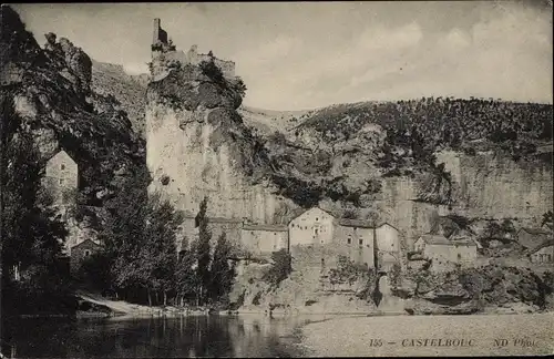 Ak Castelbouc Lozère, Vue generale