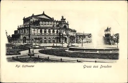 Ak Dresden, Königliches Hoftheater