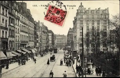 Ak Paris Temple, Rue du Temple