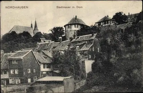 Ak Nordhausen in Thüringen, Stadtmauer, Dom