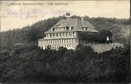 Ak Gernrode Quedlinburg im Harz, Hotel Stubenberg