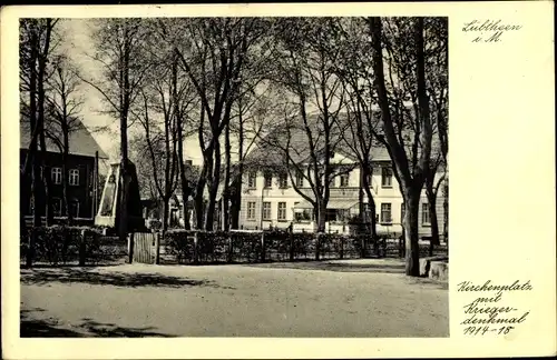 Ak Lübtheen Mecklenburg, Kirchenplatz, Kriegerdenkmal