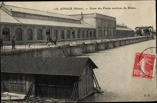 Ak Jonage Rhone, Usine des Forces motrices du Rhone