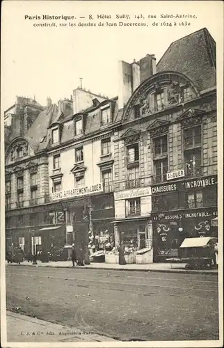 Ak Paris Temple, Hôtel Sully, 143 Rue Saint Antoine