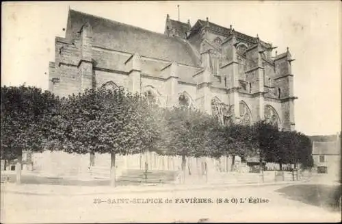 Ak Saint Sulpice de Favieres Essonne, L'Eglise