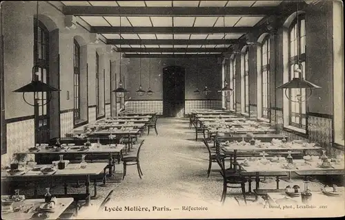 Ak Paris Louvre, Lycée Molière, Réfectoire