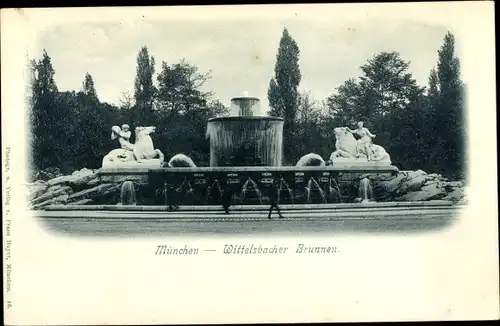 Ak München Bayern, Wittelsbacher Brunnen