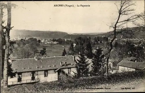 Ak Arches Vosges, La Papeterie, vue extérieure