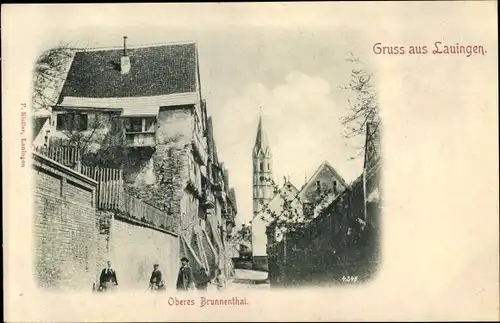 Ak Lauingen an der Donau Schwäbische Alb, Oberes Brunnental, Kirche