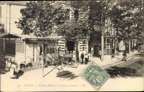 Ak Vichy Allier, Eden Theatre et la Source Lucas