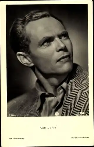 Ak Schauspieler Karl John, Portrait