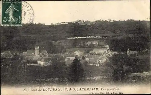 Ak Sermaise Dourdan Essonne, Vue générale