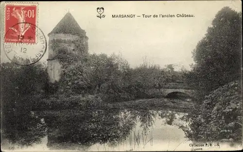 Ak Marsangy Yonne, Tour de l'ancien Chateau