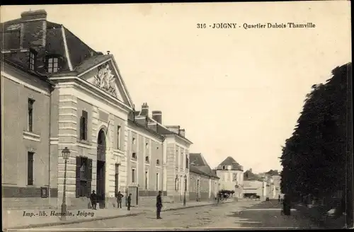 Ak Joigny Yonne, Quartier Dubois Thamville, Straßenpartie
