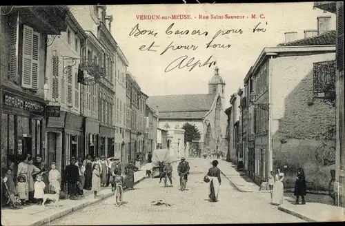 Ak Verdun Lothringen Meuse, Rue Saint Sauveur