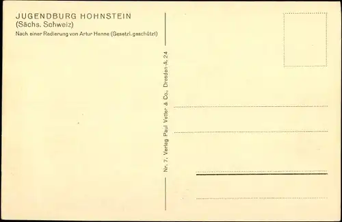 Ak Hohnstein in der Sächsischen Schweiz, schöne Detailansicht