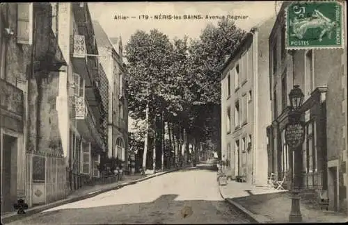 Ak Neris les Bains Allier, Avenue Regnier