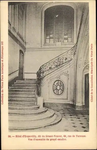 Ak Paris Temple, Hôtel d'Ecquevilly, 60 Rue de Turenne