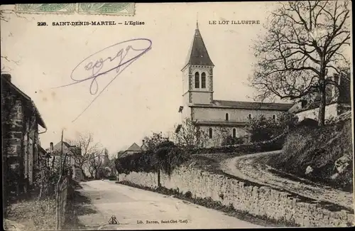 Ak Saint Denis Martel Lot, L'Eglise