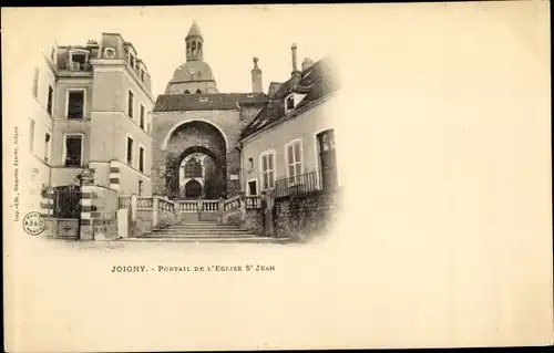 Ak Joigny Yonne, Portail de l'Eglise St. Jean