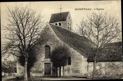 Ak Moneteau Yonne, L'Eglise, Kirche