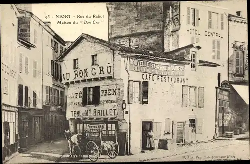 Ak Niort Deux Sèvres, Rue du Rabot, Maison du Bon Cru, vue générale