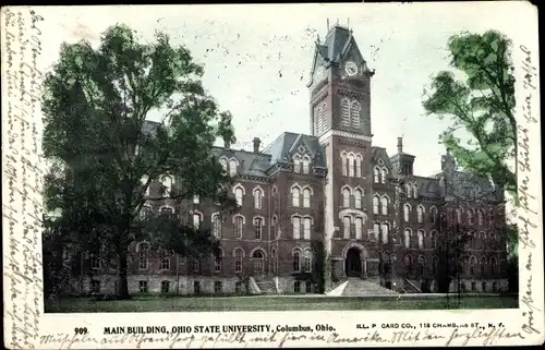 Ak Columbus Ohio USA, Ohio State University, main building, front view