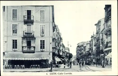 Ak Gijón Asturien Spanien, Calle Corrida