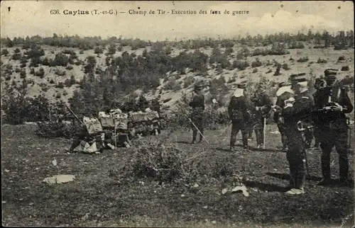 Ak Caylus Tarn et Garonne, Champ de Tir, Execution des feux de guerre