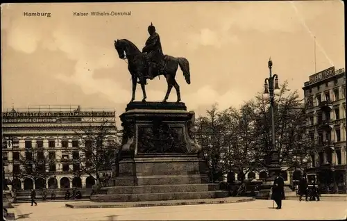 Ak Hamburg, Kaiser Wilhelm I. Denkmal