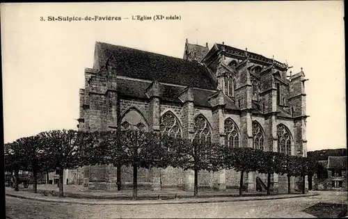 Ak St. Sulpice de Favieres Essonne, L'Eglise