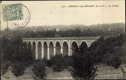 Ak Epinay sous Senart Essonne, Le Viaduc