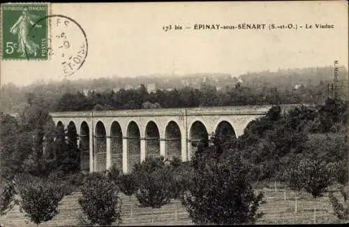 Ak Epinay sous Senart Essonne, Le Viaduc